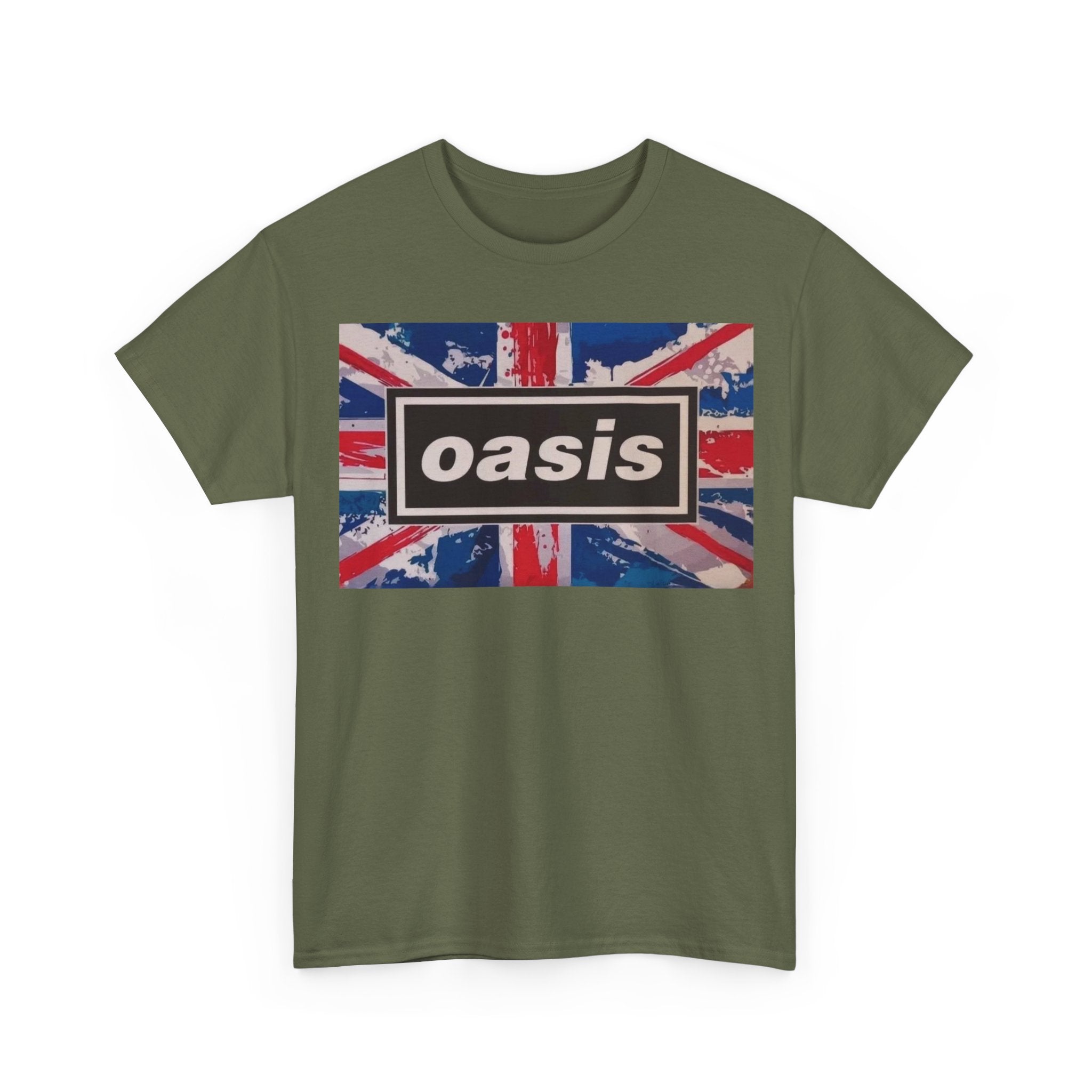 Oasis Union Jack Tee – Vintage British Band Logo T-Shirt
