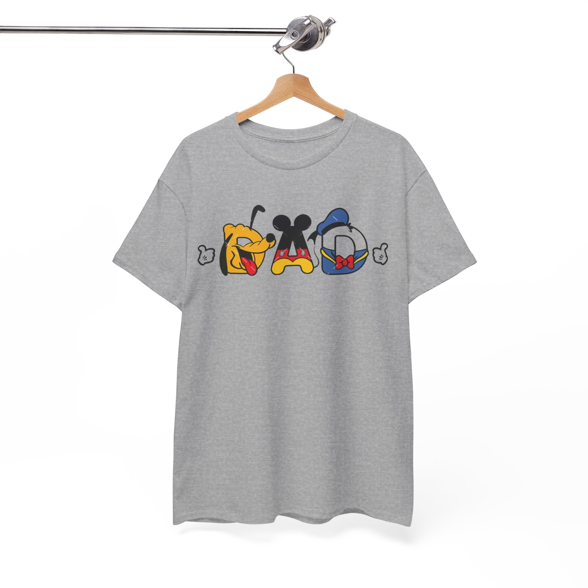 Disney Dad Character Graphic Tee — Playful Colorful Character Icons T-Shirt