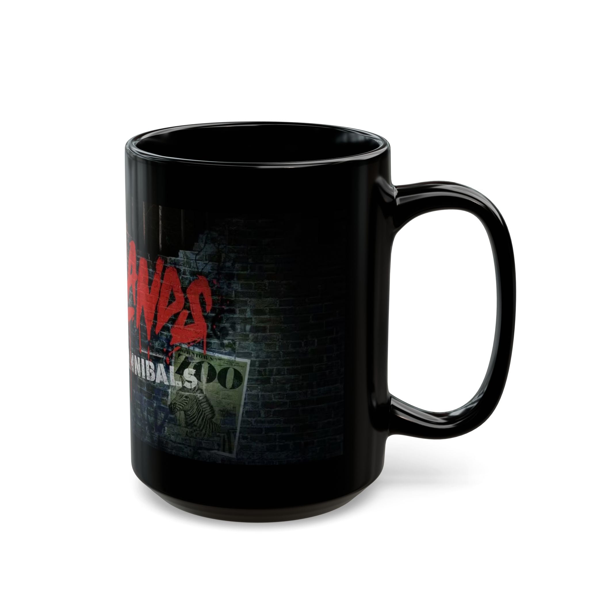 Black Mug — 'Madlands: Caged Cannibals' Horror Band Logo Coffee Cup (11oz/15oz)
