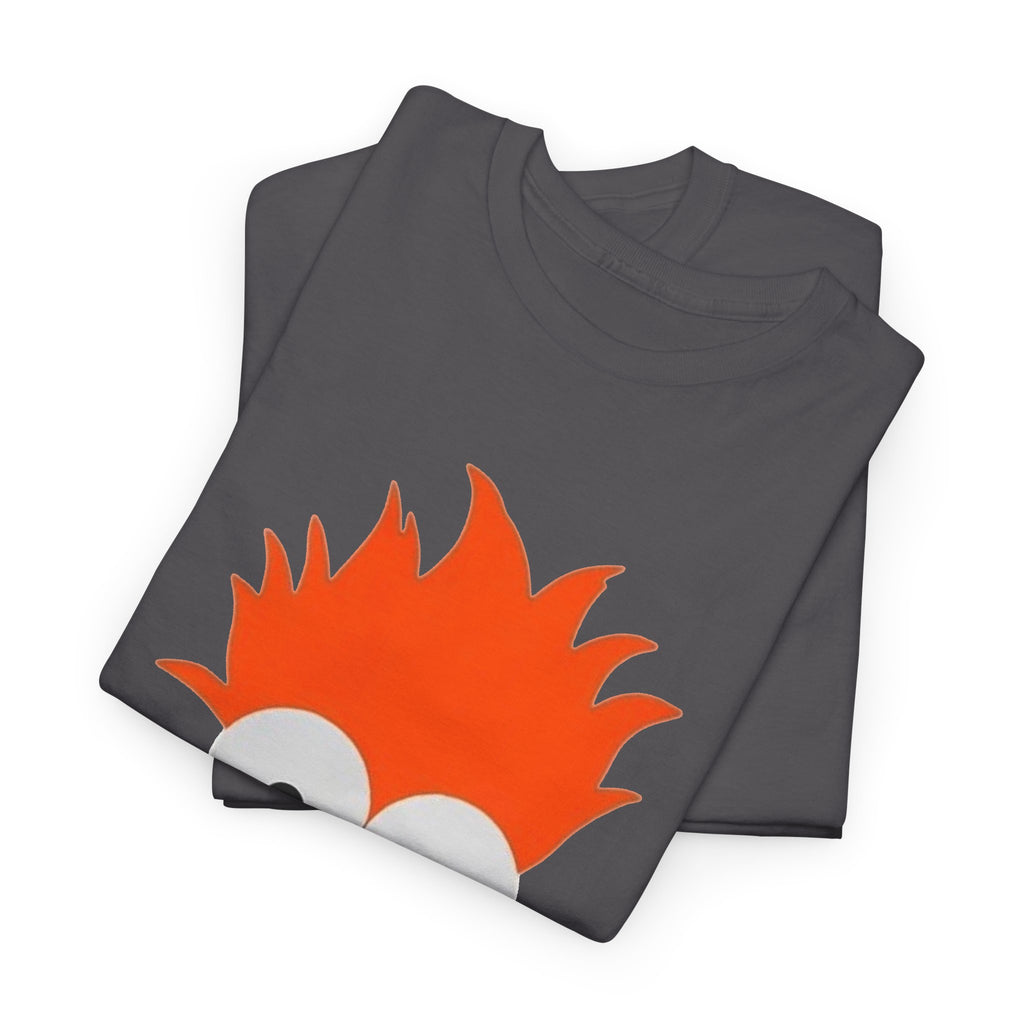Beaker-Inspired Graphic Tee — Cute Orange Muppet Face T-Shirt