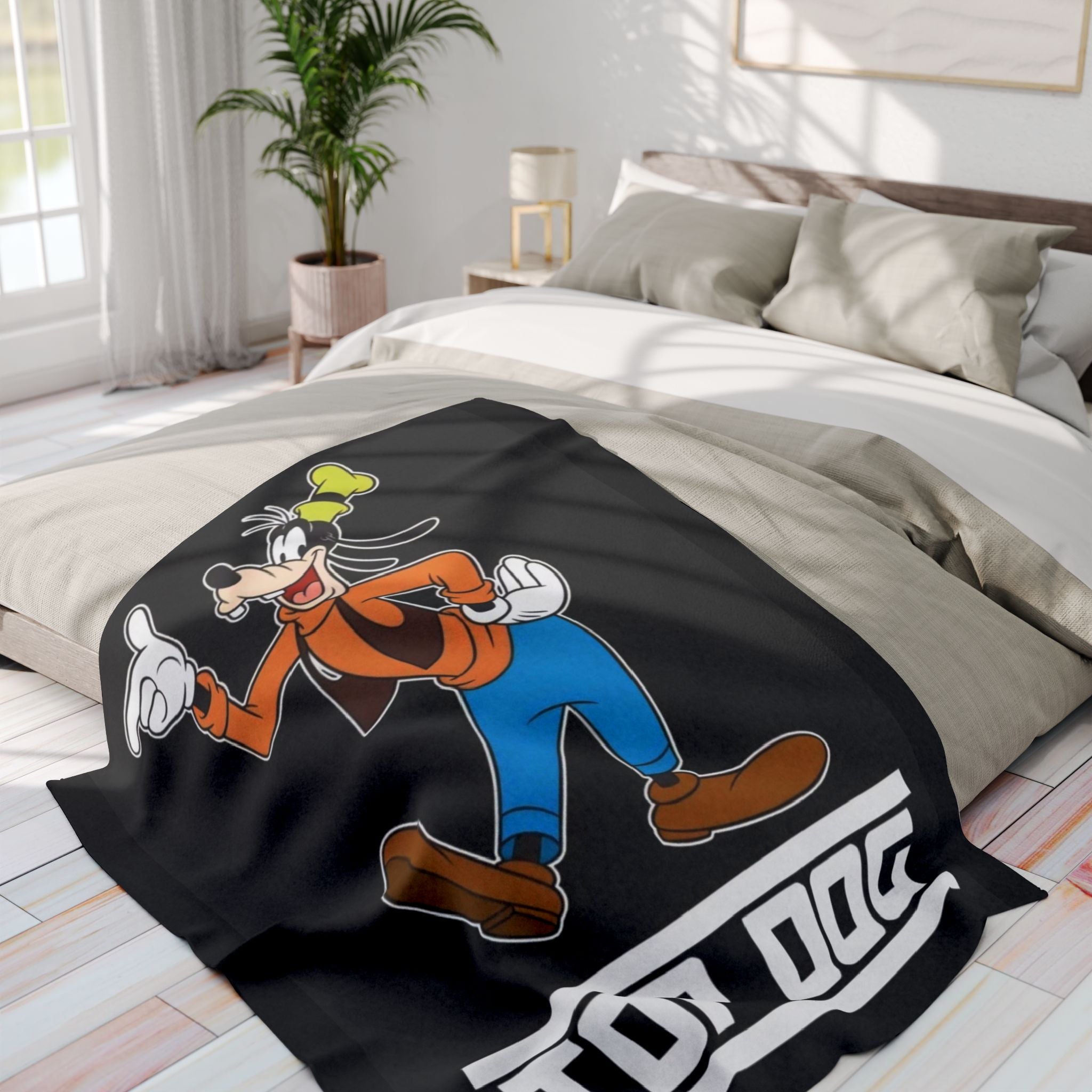 Top Dog Goofy Inspired Cartoon Cozy Throw Arctic Fleece Blanket