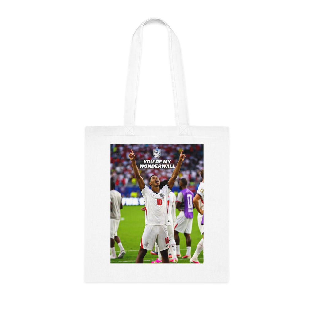 Jude Bellingham England Celebration Cotton Tote — "You're My Wonderwall" Stadium Photo Bag