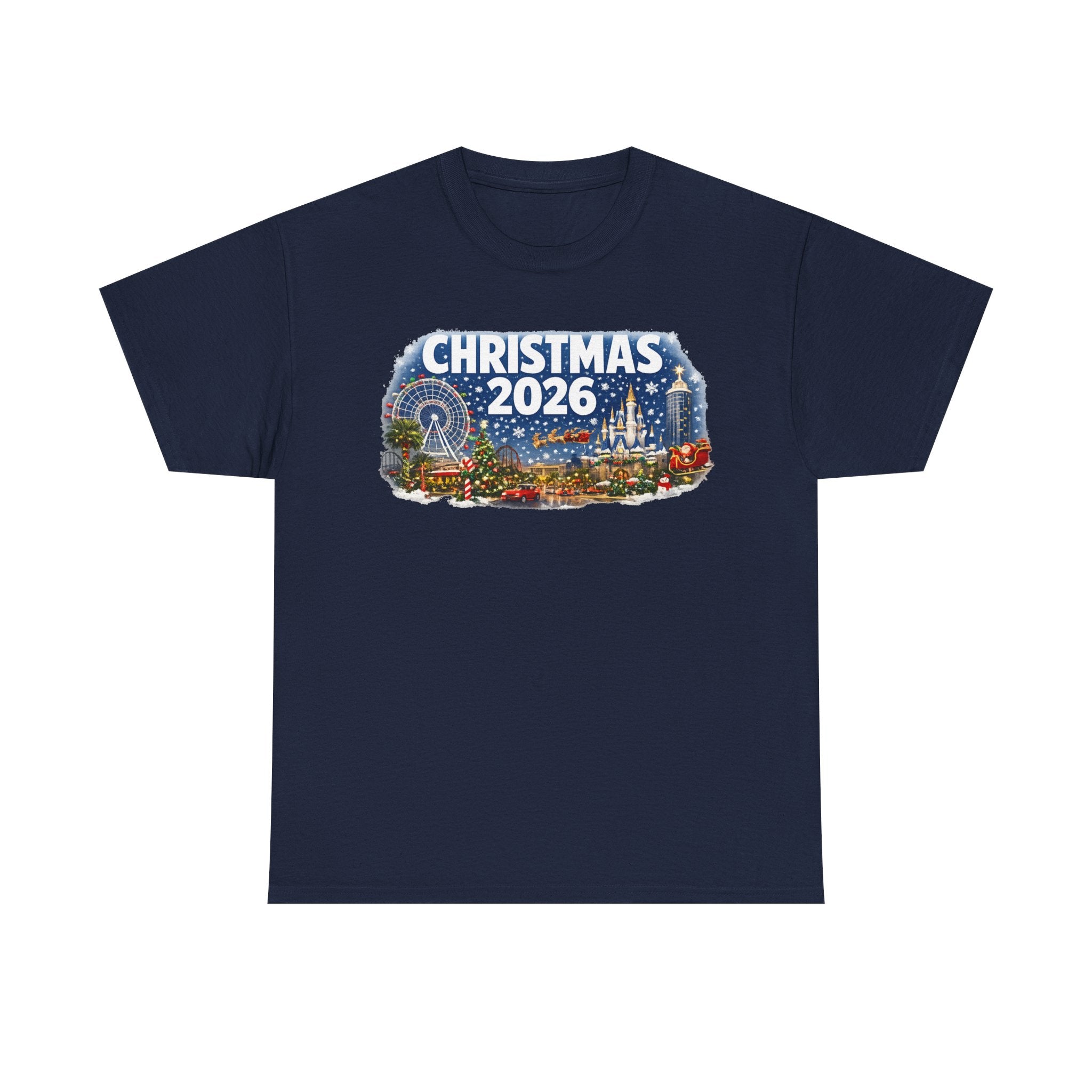 Christmas 2026 Holiday Tee — Festive Winter Village Graphic T-Shirt