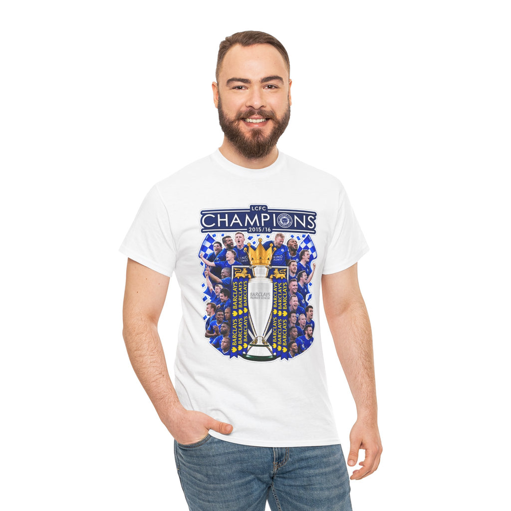 Leicester City 2015/2016 Champions Trophy Soccer T-Shirt — Team Victory Graphic Tee
