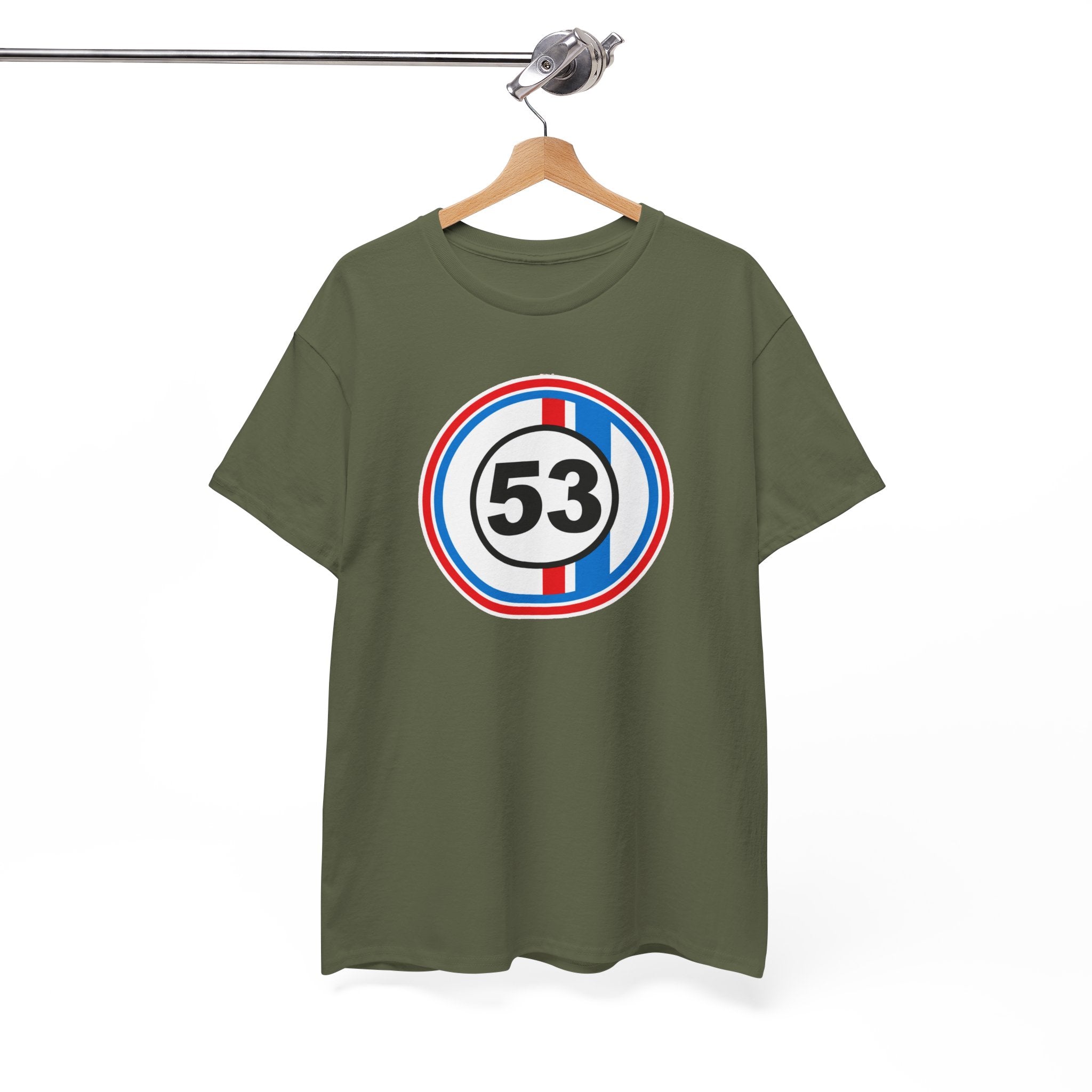 Racing Stripe Number 53 Cotton T-Shirt / Tee
