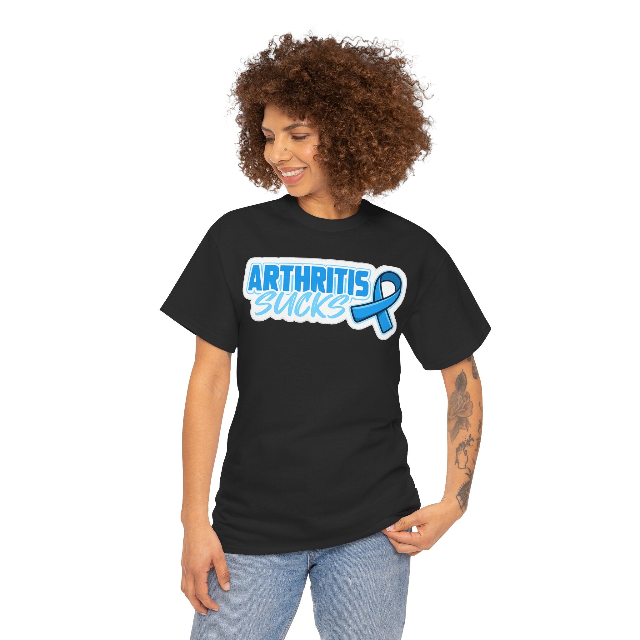 Arthritis Sucks T-Shirt with Awareness Ribbon — Arthritis Support Tee