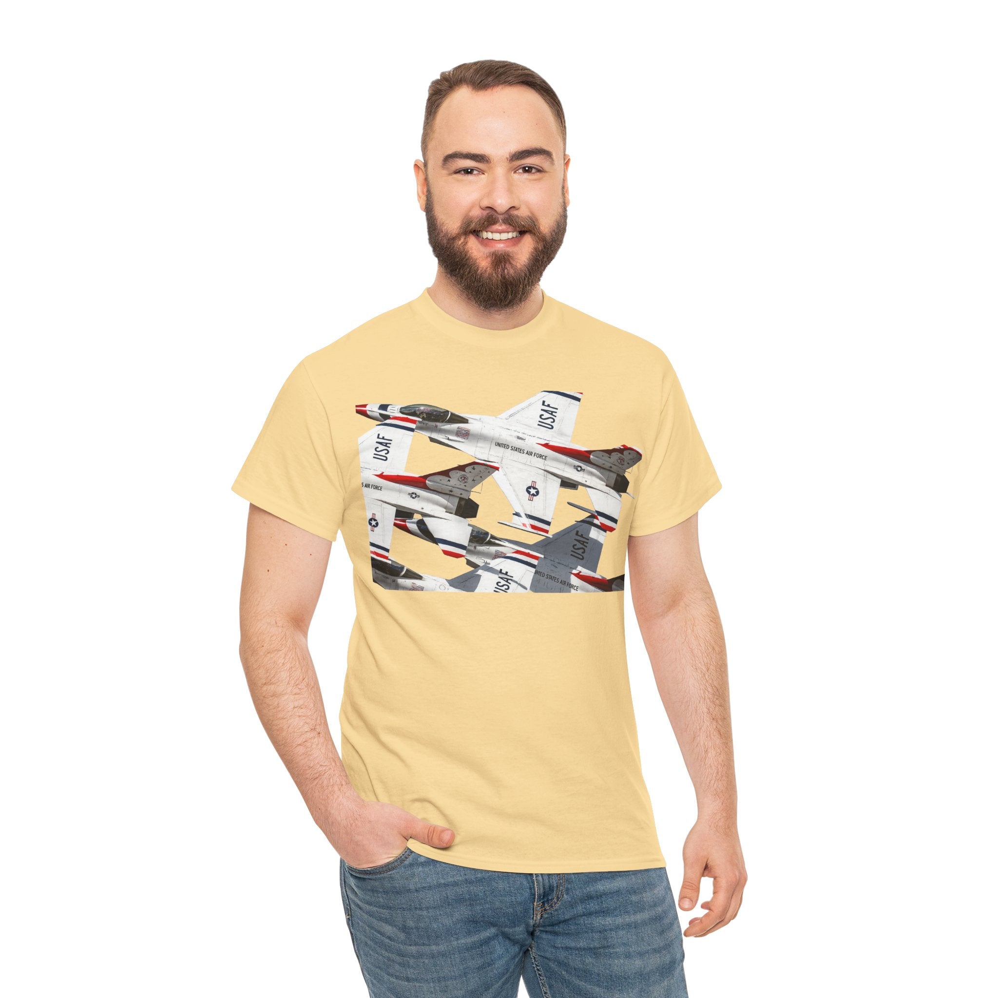 Thunderbirds Jet Formation T‑Shirt — Military Aviation Fighter Jets Tee