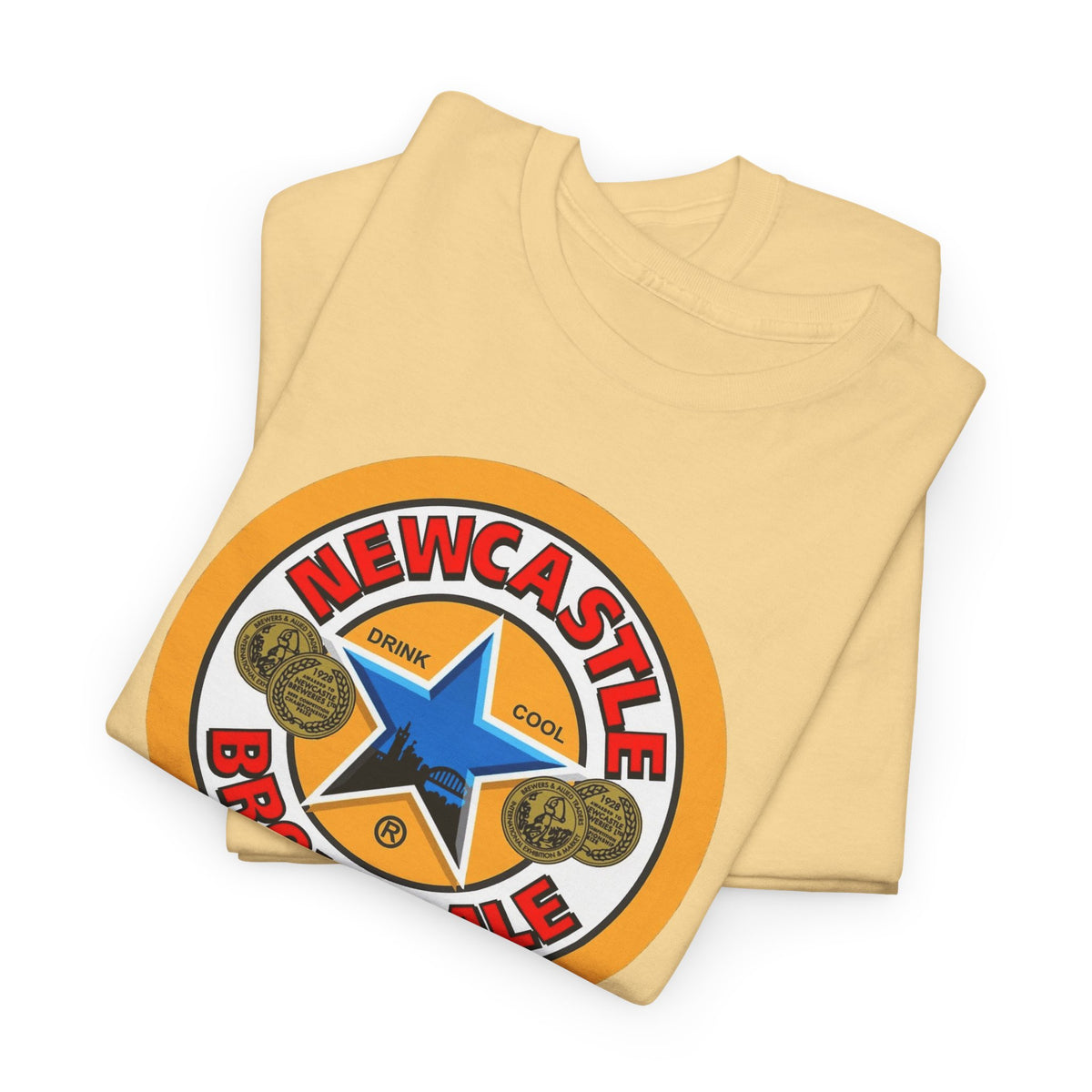 Newcastle Brown Ale Inspired Retro Logo Cotton T-Shirt