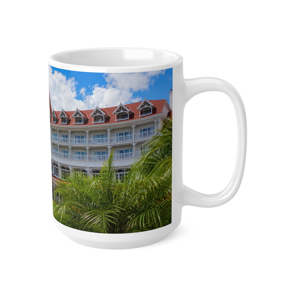 WDW Grand Floridian Hotel Photo Mug — Historic Seaside Villa Ceramic Coffee Cup (11oz, 15oz)