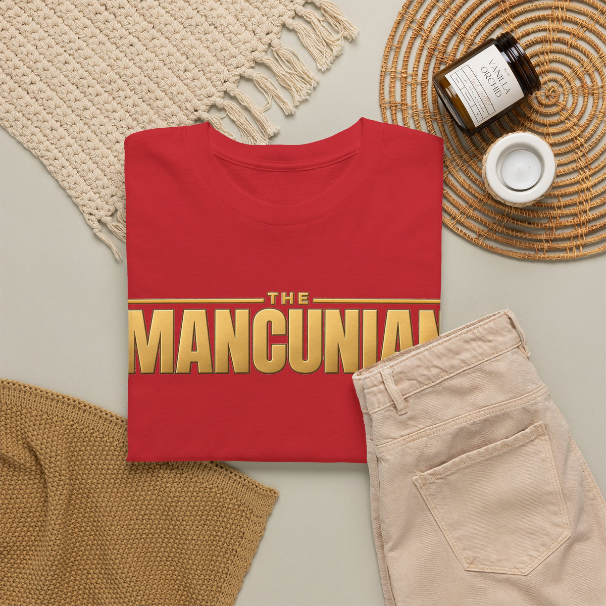 Mancunian Gold Logo Cotton T‑Shirt