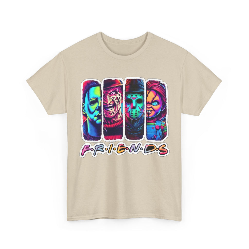 Halloween Horror Icons "Friends" T-Shirt — Neon Retro Slasher Tee