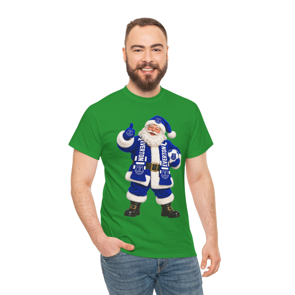 Everton Santa Scarf Christmas Tee - Holiday Vintage Santa T-Shirt