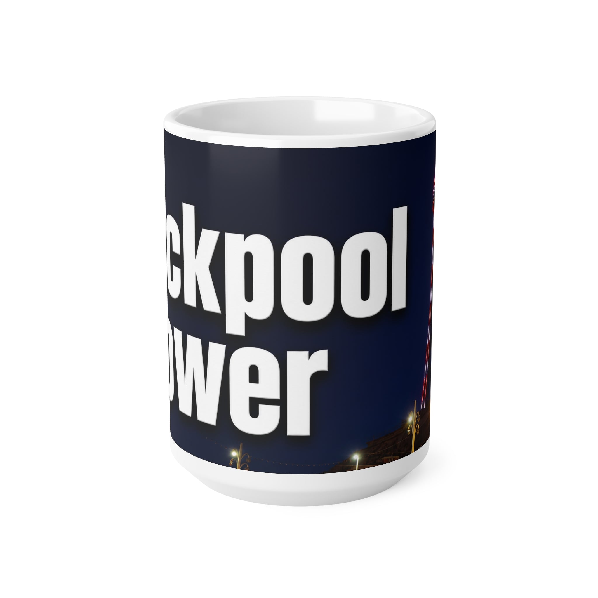 Blackpool Tower Night Skyline Ceramic Coffee Mug — 11oz & 15oz