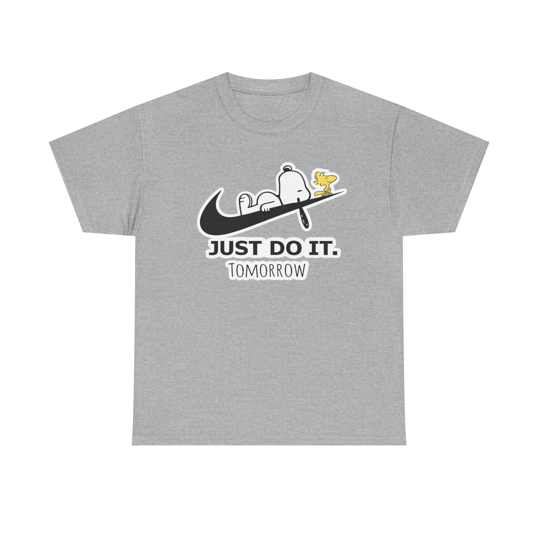 Snoopy "Just Do It Tomorrow" Graphic Cotton T-Shirt