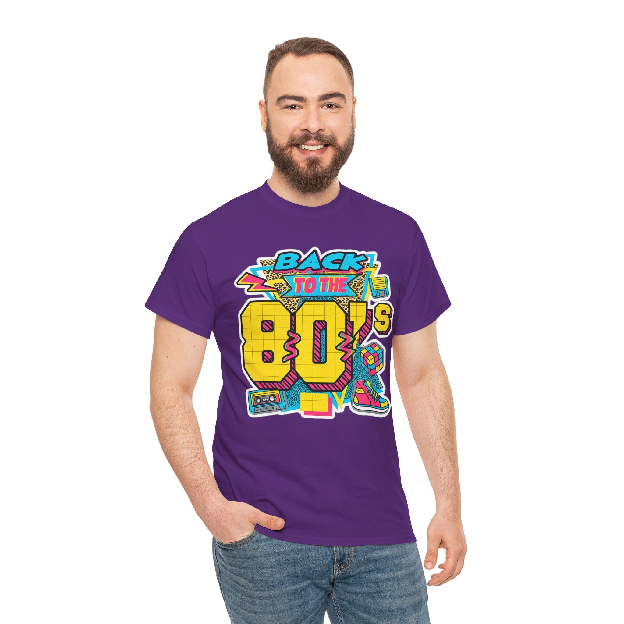 Back to the 80s Retro Graphic Tee — Vintage 80s Neon Design