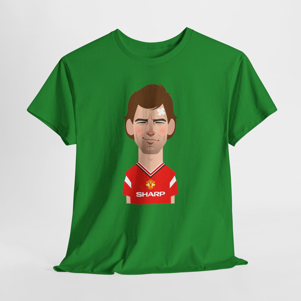 Bryan Robson Manchester United Legend Portrait Cotton T-Shirt