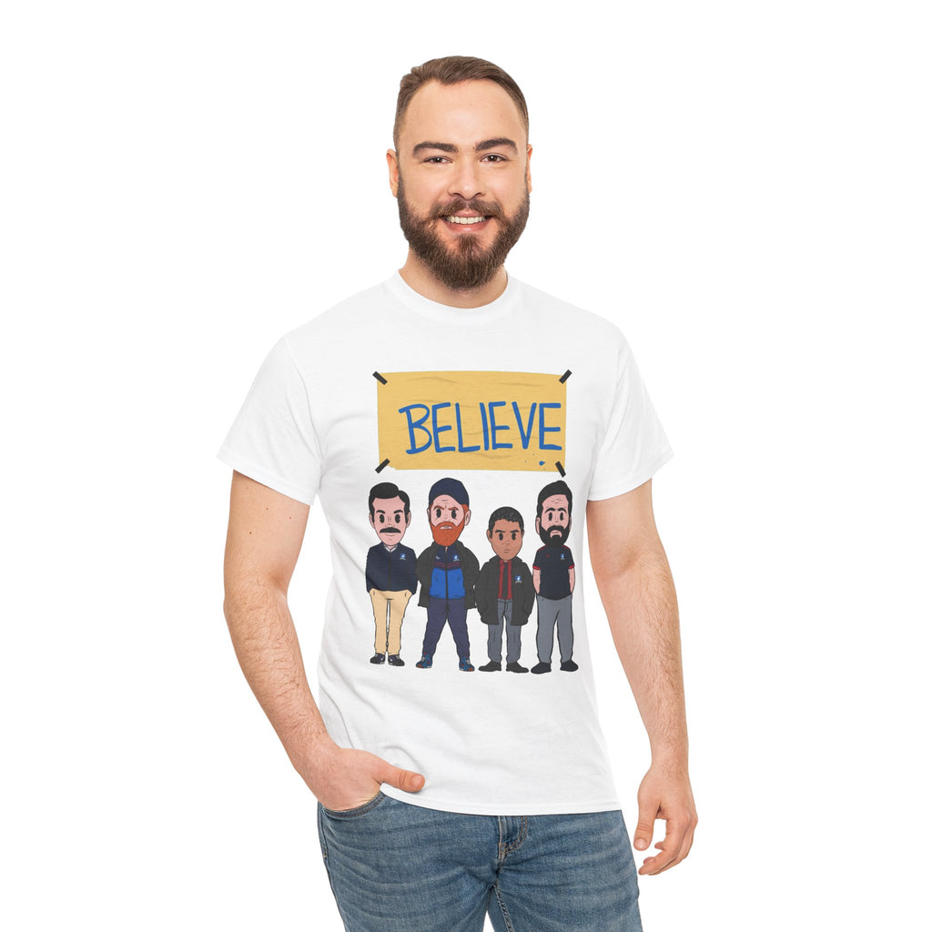 Ted Lasso Inspired Believe Cartoon Band Cotton T-Shirt