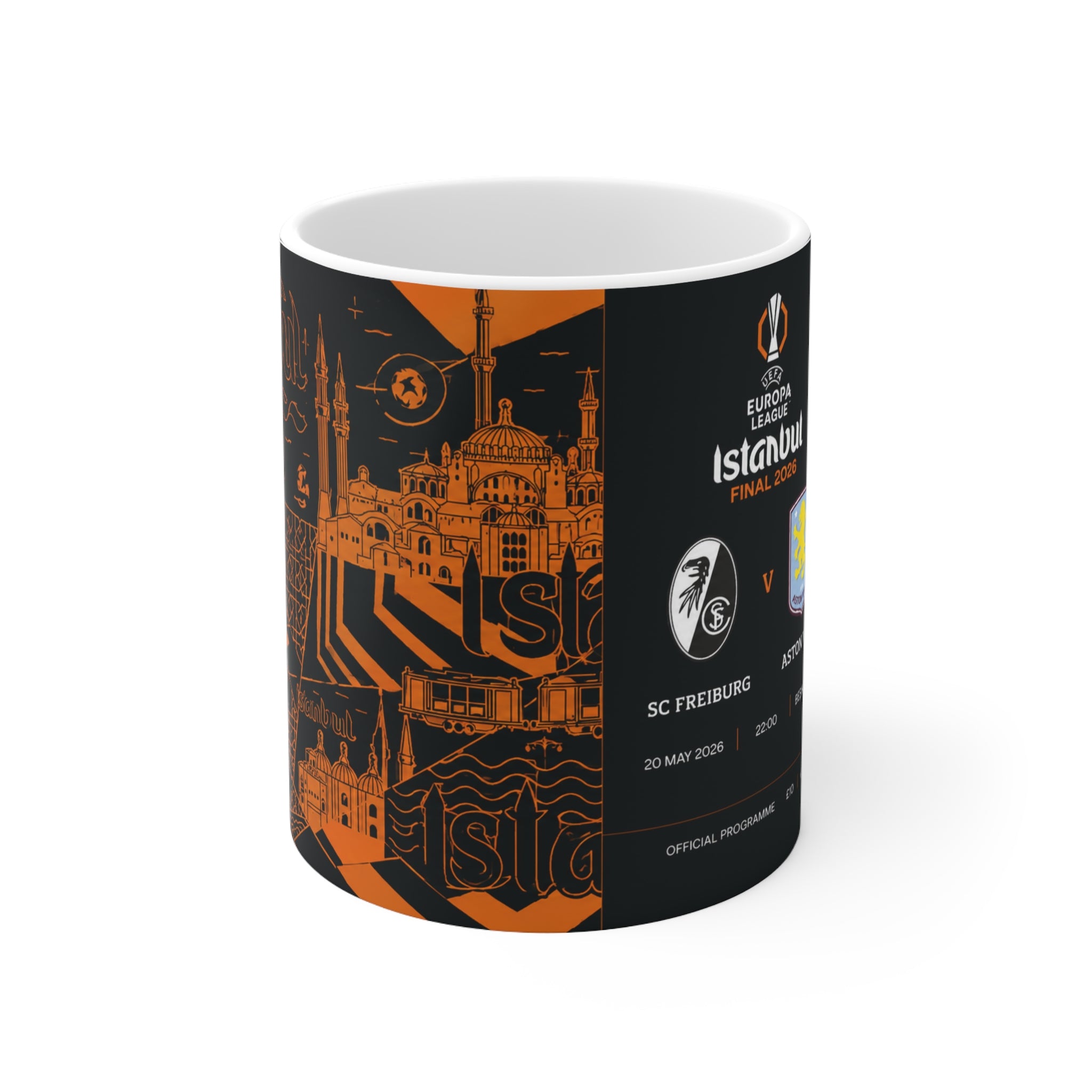 2026 Europa League Final Programme Cover Inspired Ceramic Coffee Cup (11oz/15oz)