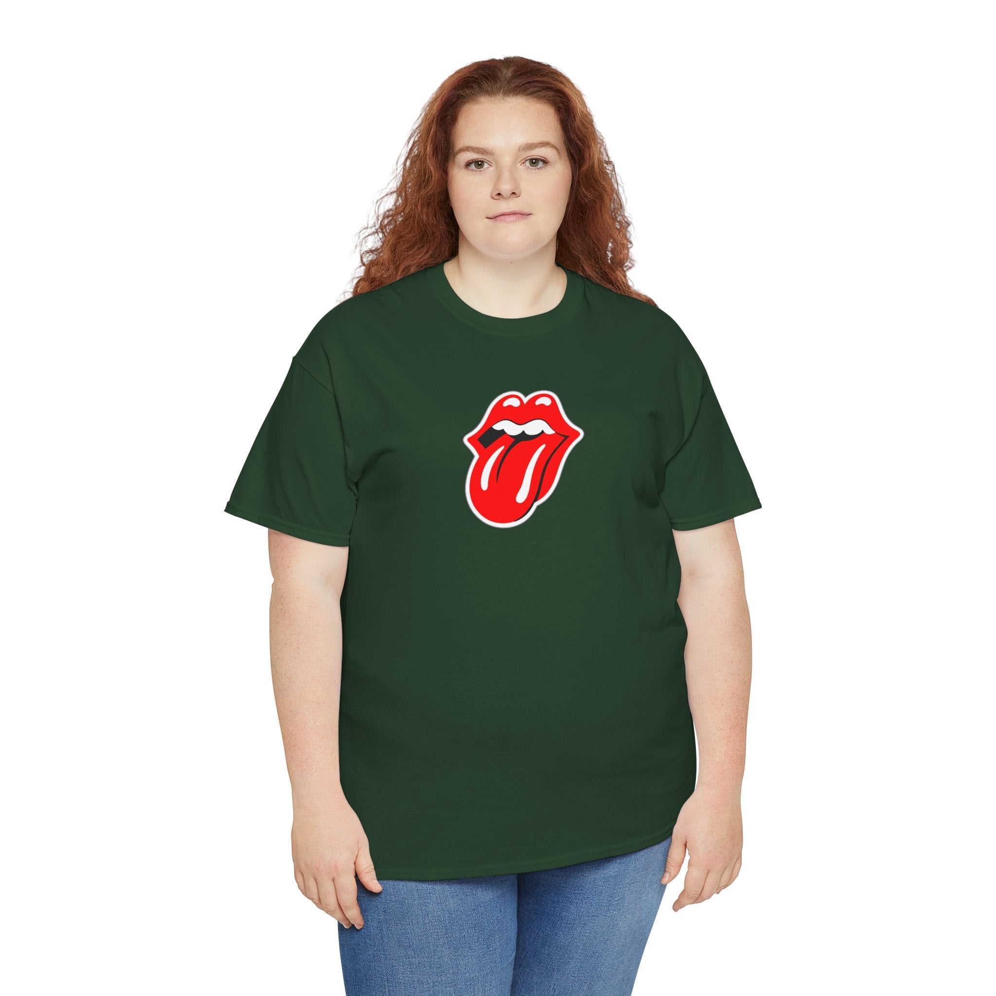 Rock Retro Red Tongue and Lips Graphic Tee