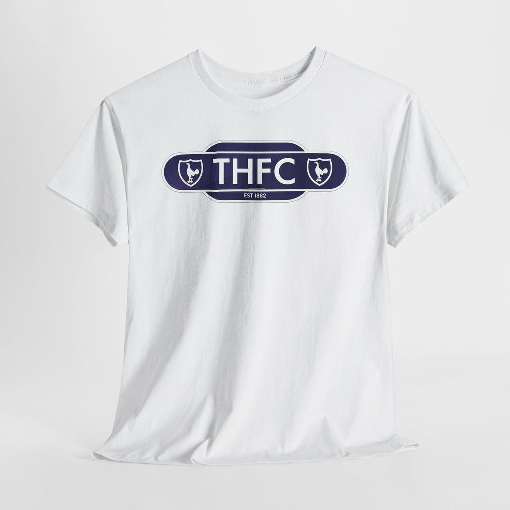 THFC Tottenham Hotspur Railway Sign T‑Shirt — Retro Football Club Tee