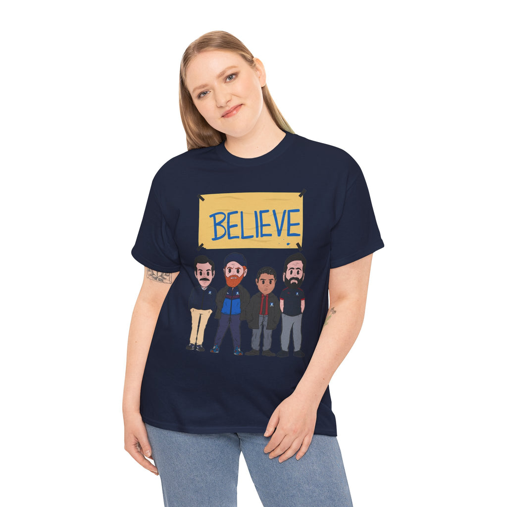 Ted Lasso Inspired Believe Cartoon Band Cotton T-Shirt