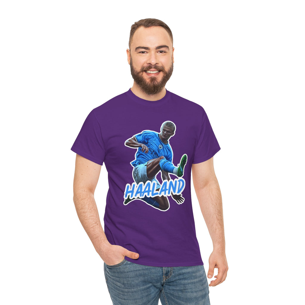 Erling Haaland Manchester City Soccer T‑Shirt – Dynamic Action Graphic Tee