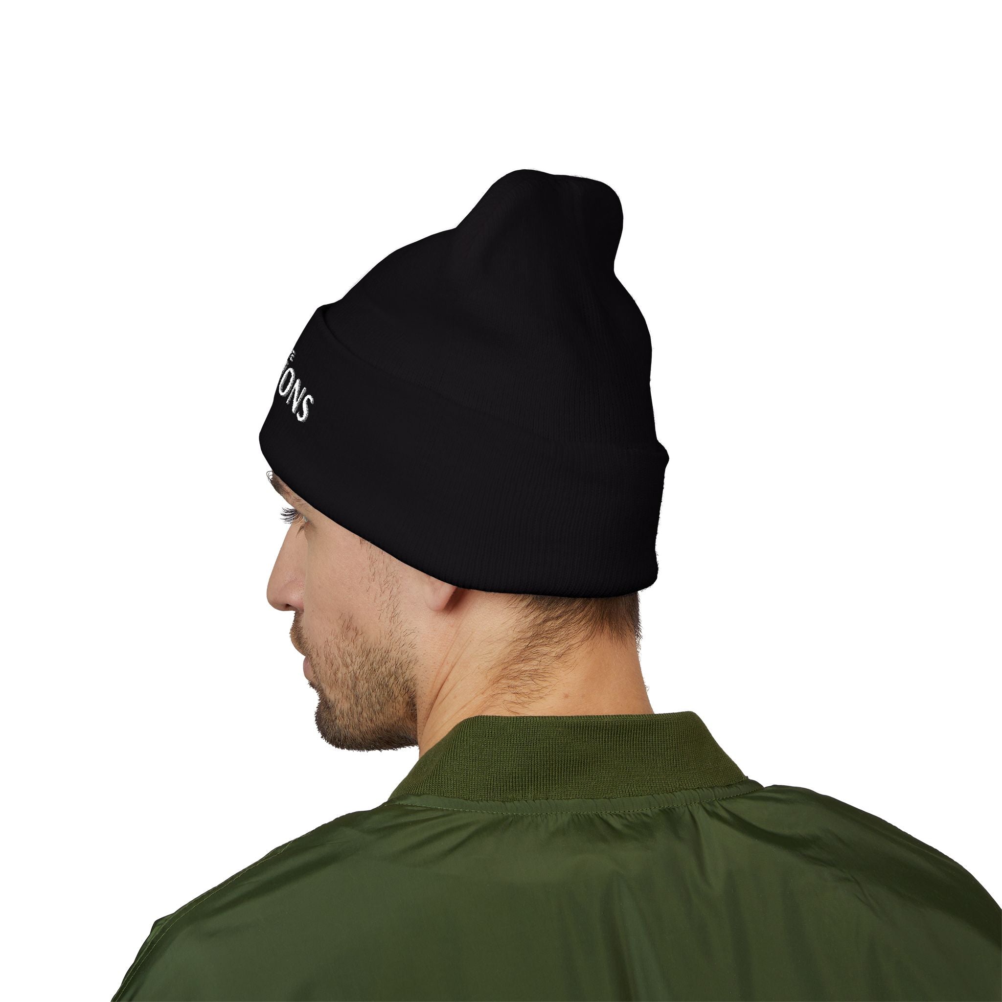 Arsenal Champions Embroidered Cuffed Beanie — 'We Are The Champions' Winter Knit Hat