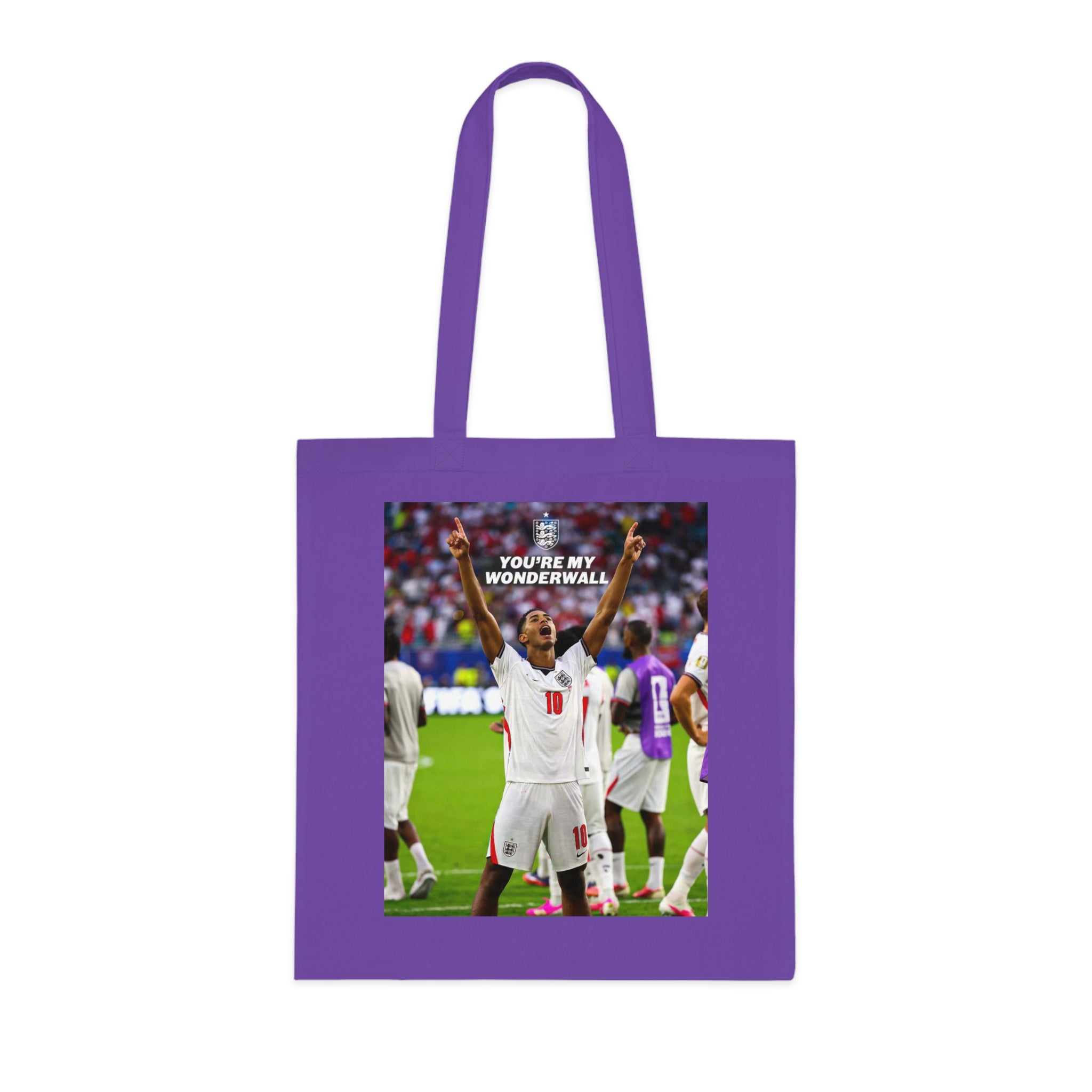 Jude Bellingham England Celebration Cotton Tote — "You're My Wonderwall" Stadium Photo Bag