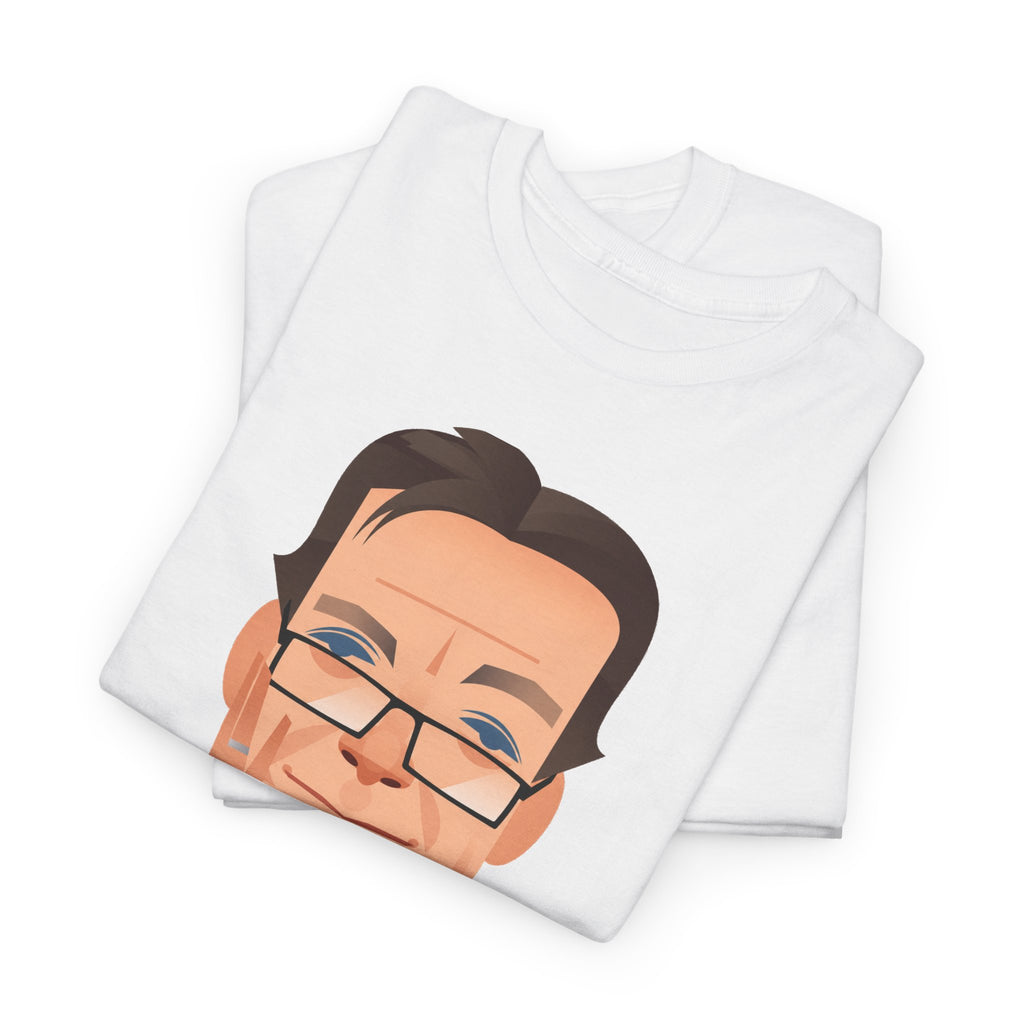 Tony Wilson Manchester Legend Caricature Gentleman Face Cotton T-Shirt