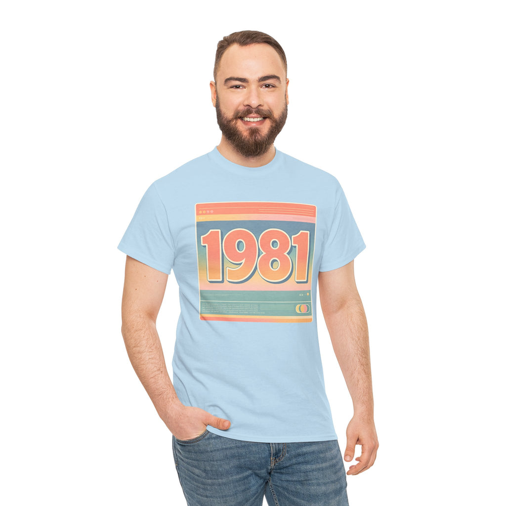 Vintage 1981 Retro Tee — 40th Birthday Gift Shirt