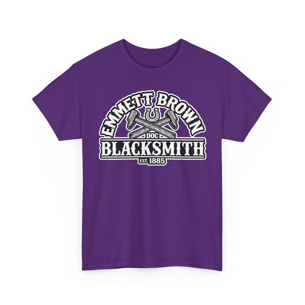 Blacksmith Emmett Brown Tee — Vintage Doc Blacksmith Graphic Shirt