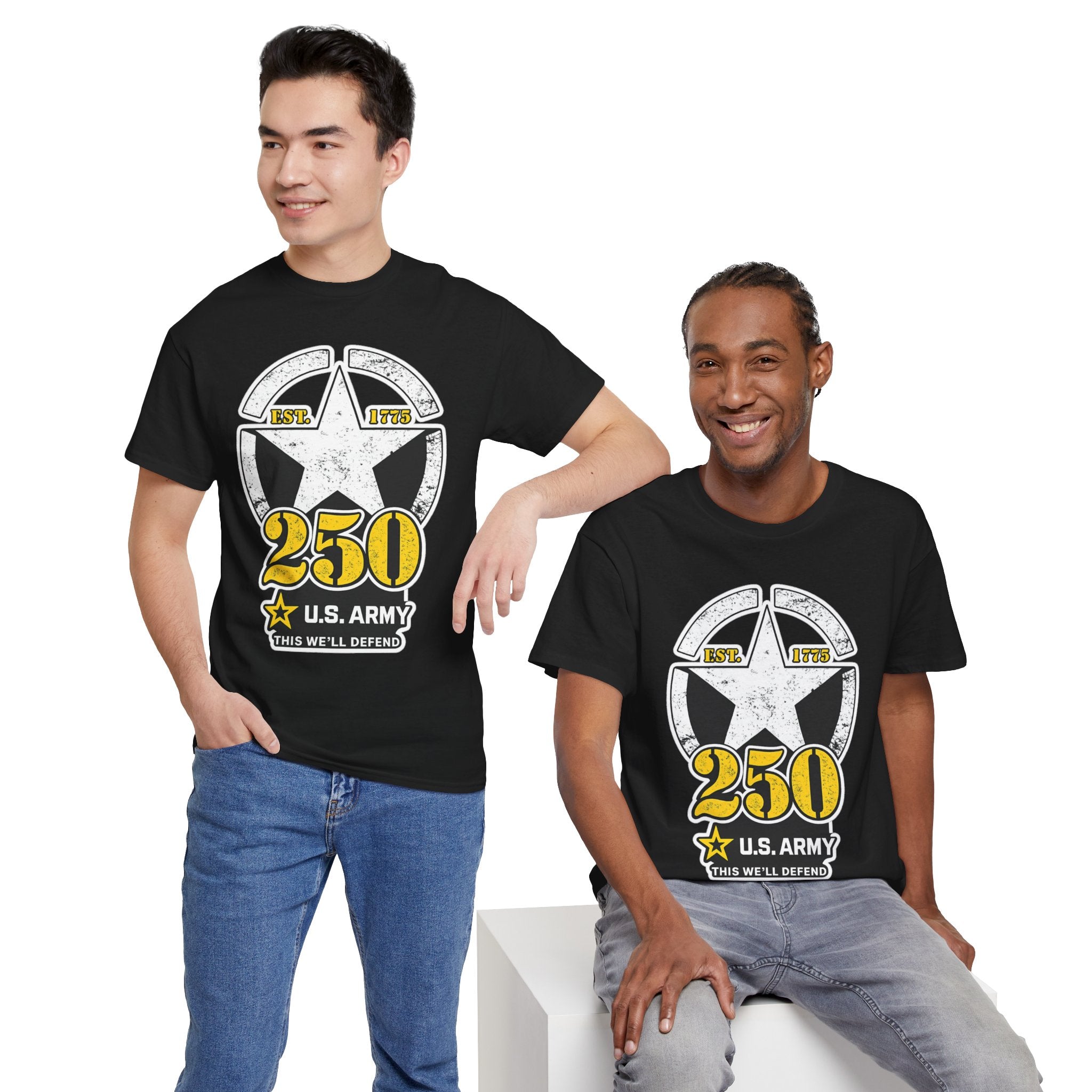 U.S. Army 250 Star Vintage T-Shirt – Military Pride Veteran Tee