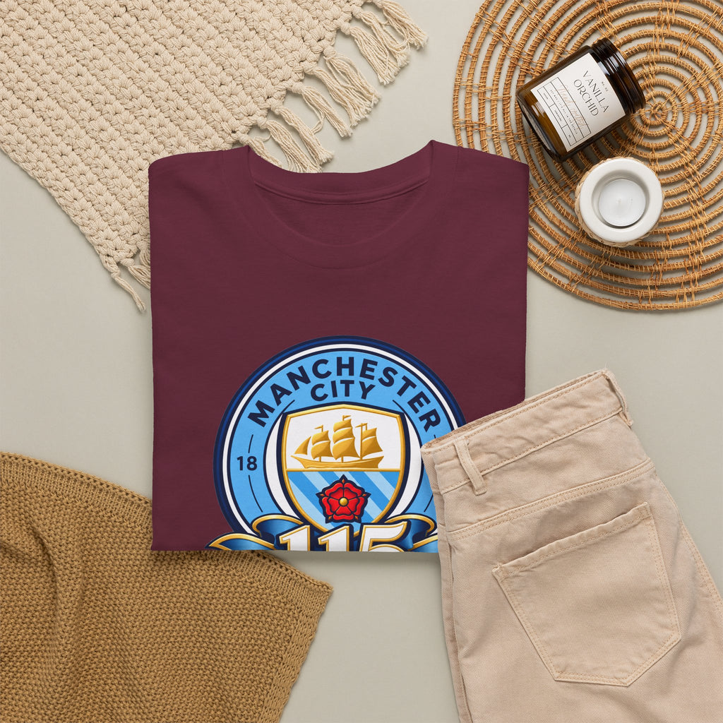 Manchester City 115th Crest Inspired Cotton T-Shirt