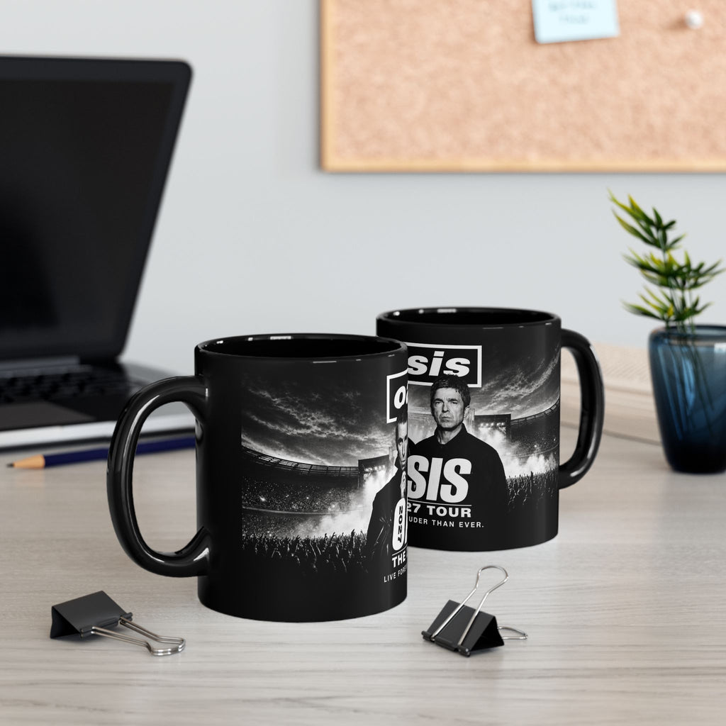 Oasis The 2027 Tour Inspired Black Coffee Mug
