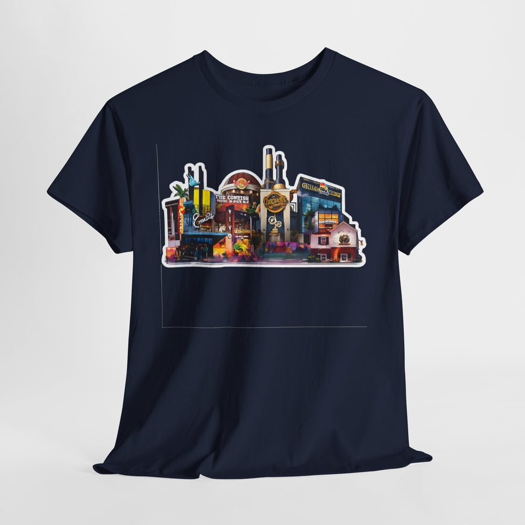 Universal Orlando Skyline T-Shirt — Neon Strip Casino Cityscape Tee