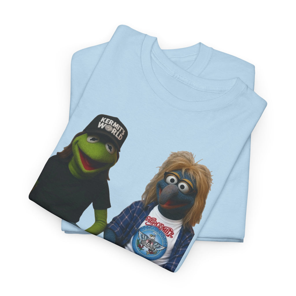 Kermit & Gonzo Waynes World Inspired Character Graphic T-Shirt