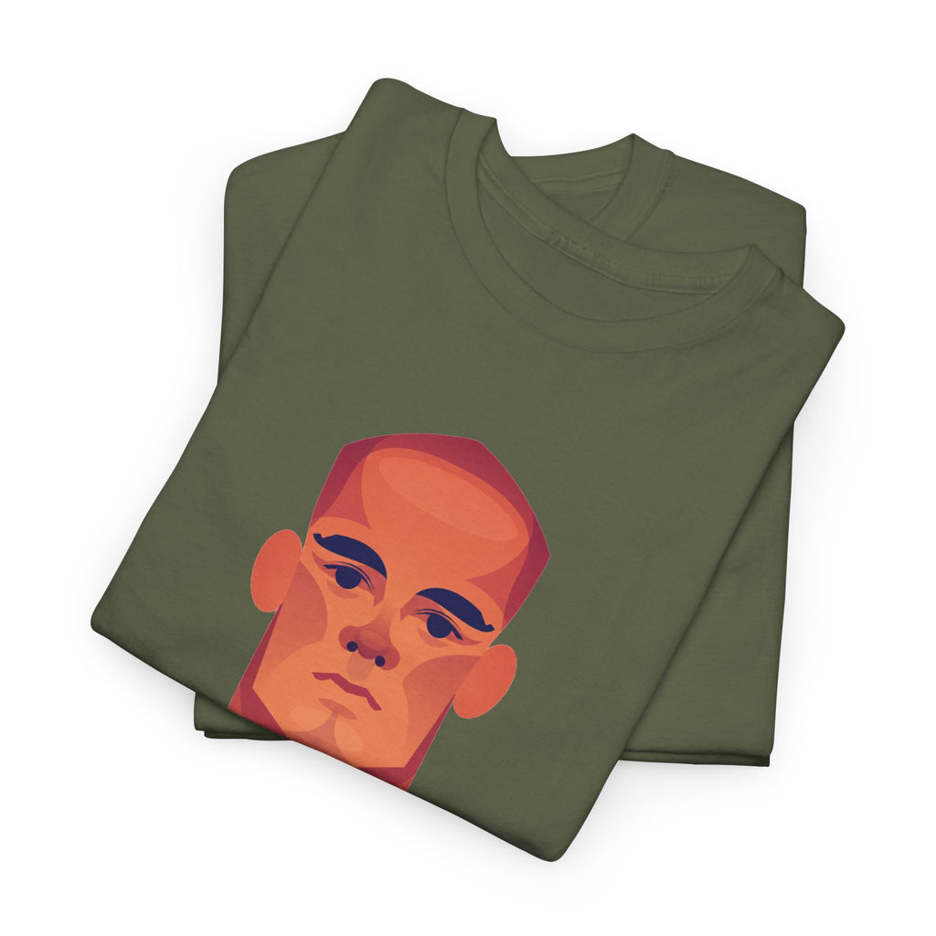 Vinny Kompany Manchester City Legend Minimalist Portrait Tee — Bold Stylized Face Graphic T-Shirt