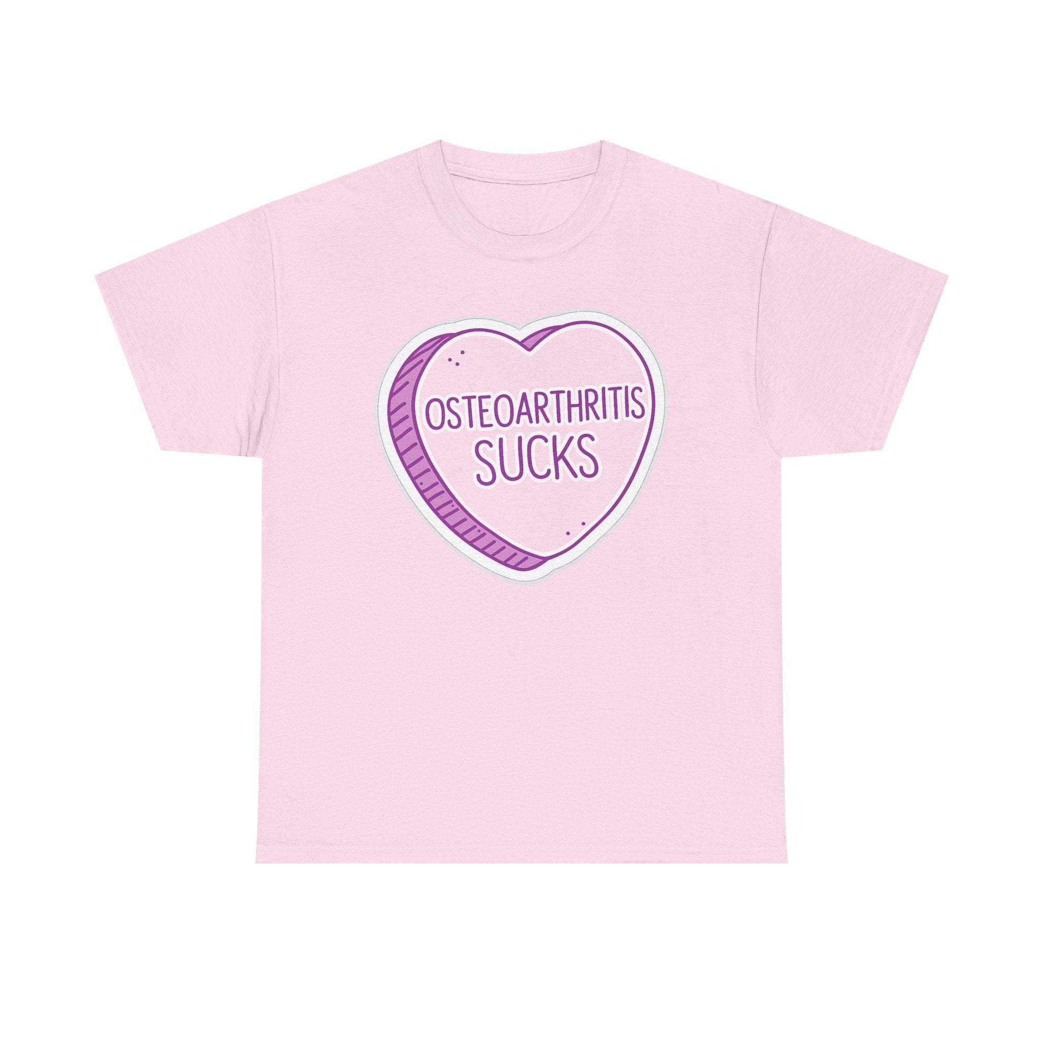 Osteoarthritis Sucks T-Shirt — Pink Heart Awareness Tee