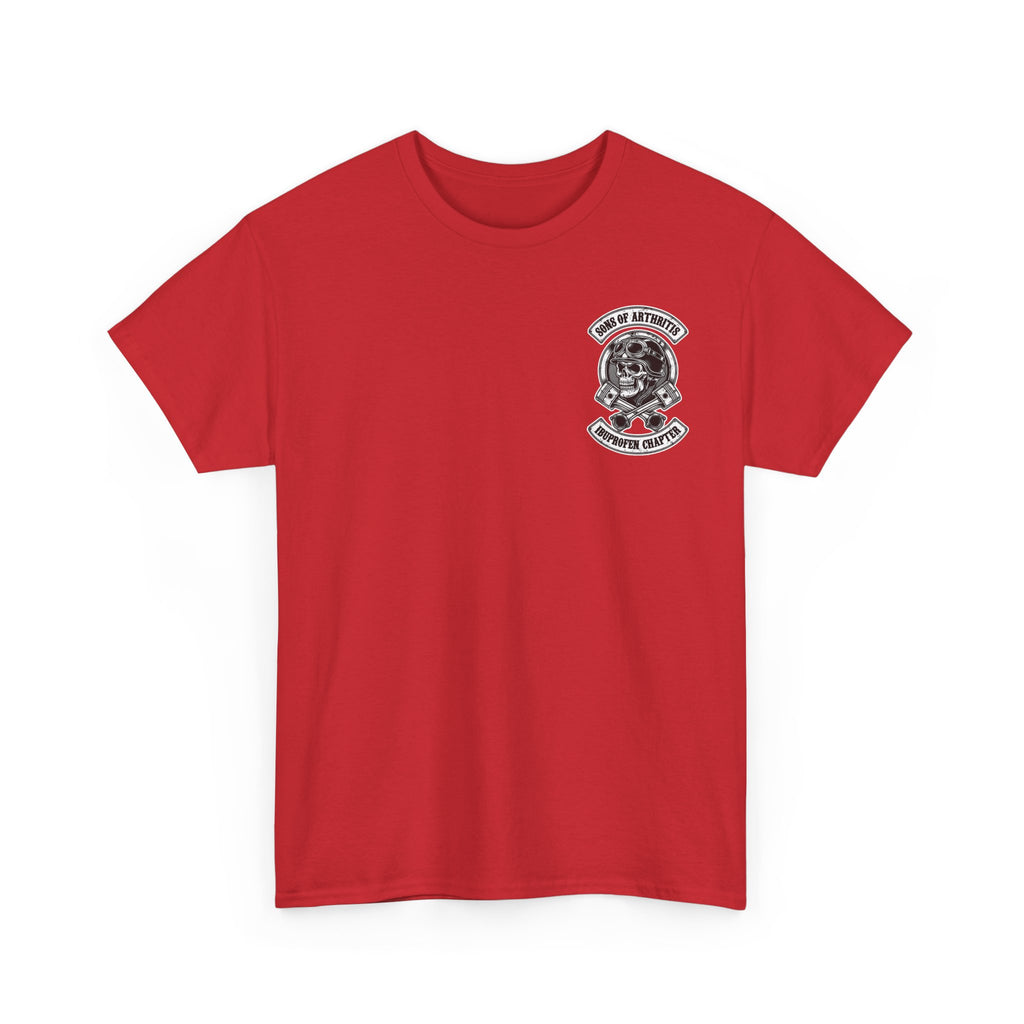 Sons of Arthritis Tee — Humorous Biker Skull "Ibuprofen Chapter" T-Shirt