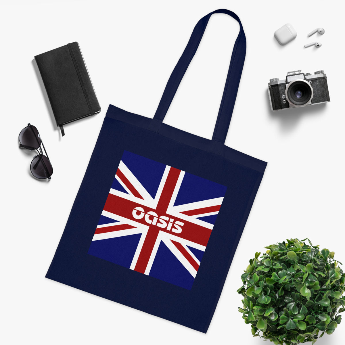 Union Jack Oasis Tote Bag — British Flag Cotton Shopper