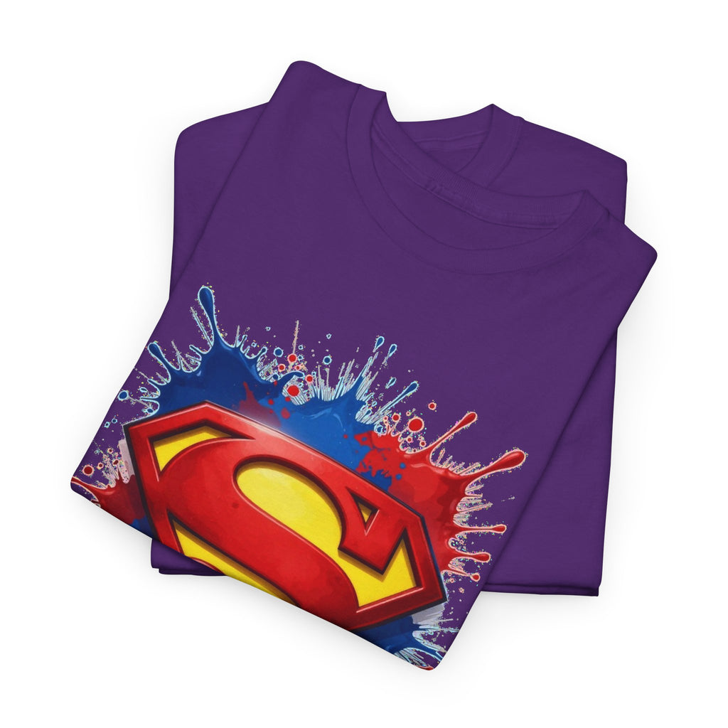 Superhero Emblem Paint-Splash T-Shirt