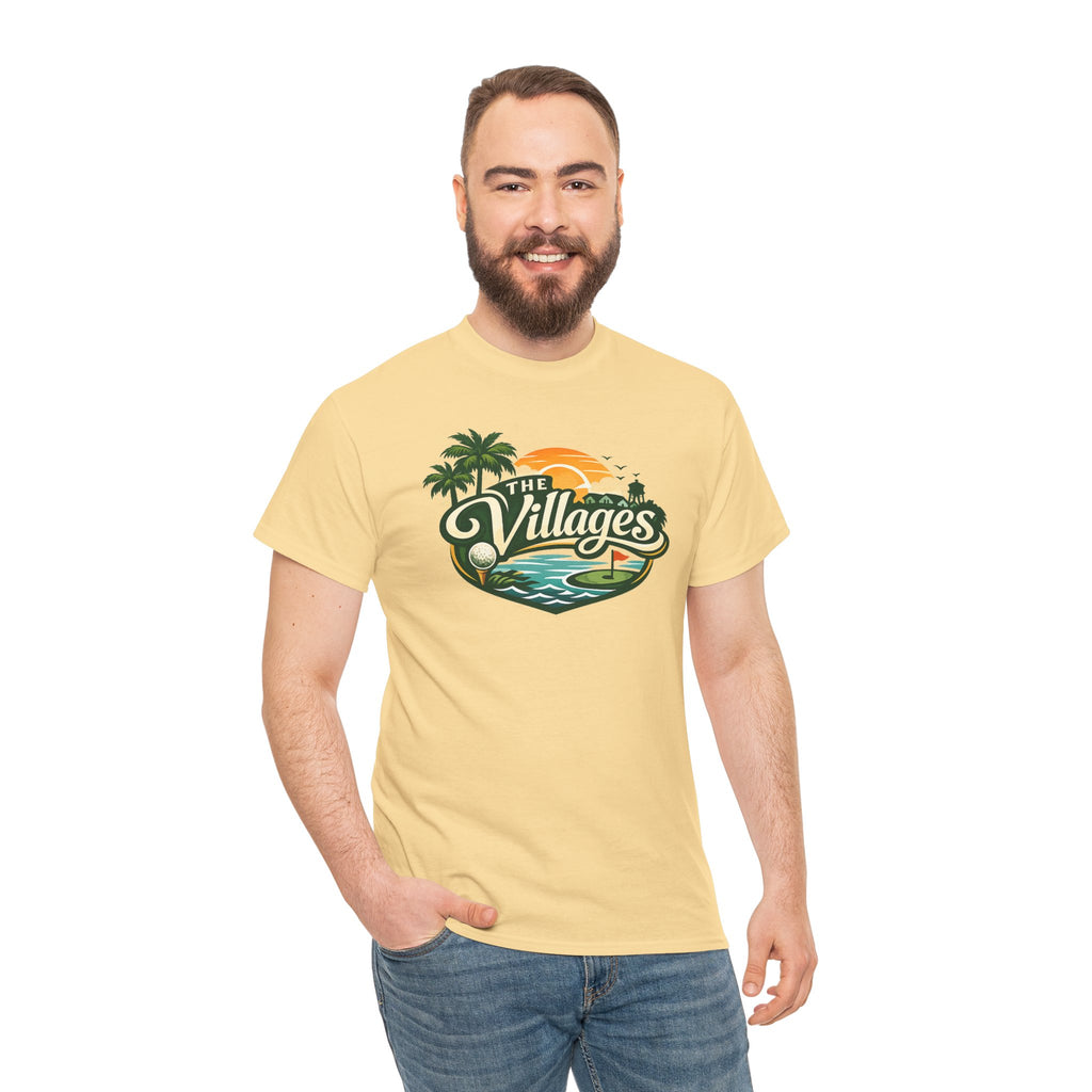 The Villages of Florida Sunset Logo Tee - Florida Palm Beach Retro T-Shirt