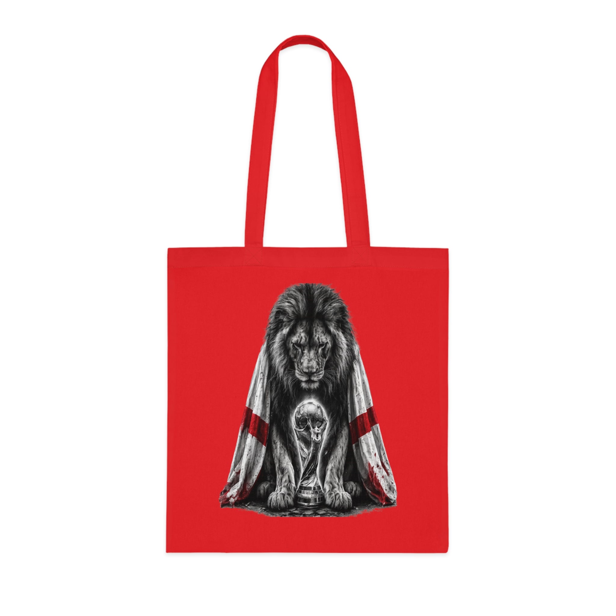 England Lion Tote Bag – Protective Lion Illustration Cotton Tote