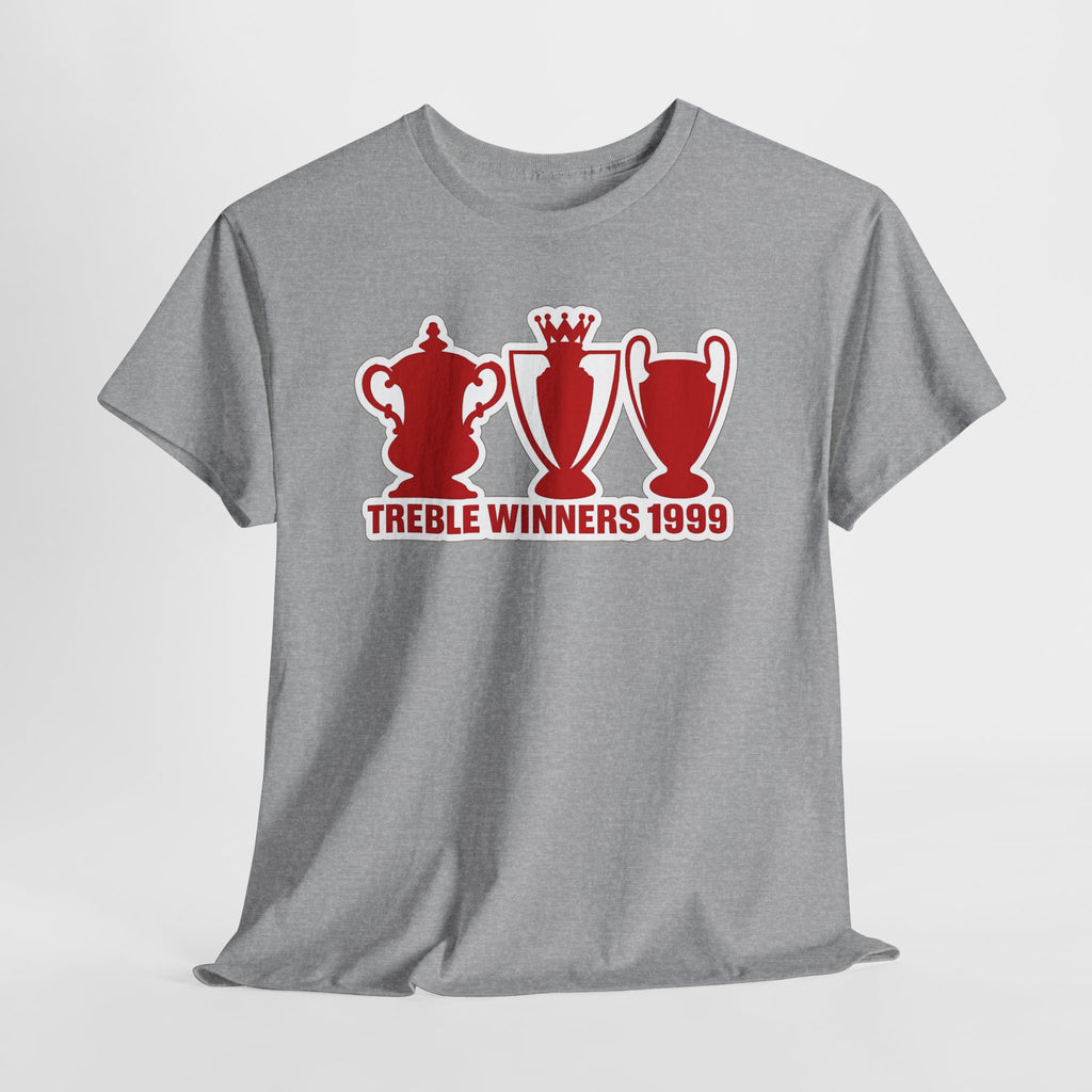 Manchester United Treble Winners 1999 Trophy Graphic Cotton T-Shirt
