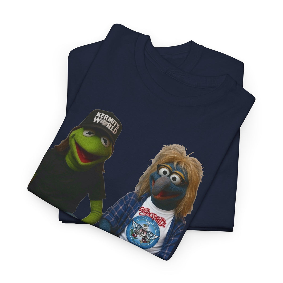 Kermit & Gonzo Waynes World Inspired Character Graphic T-Shirt
