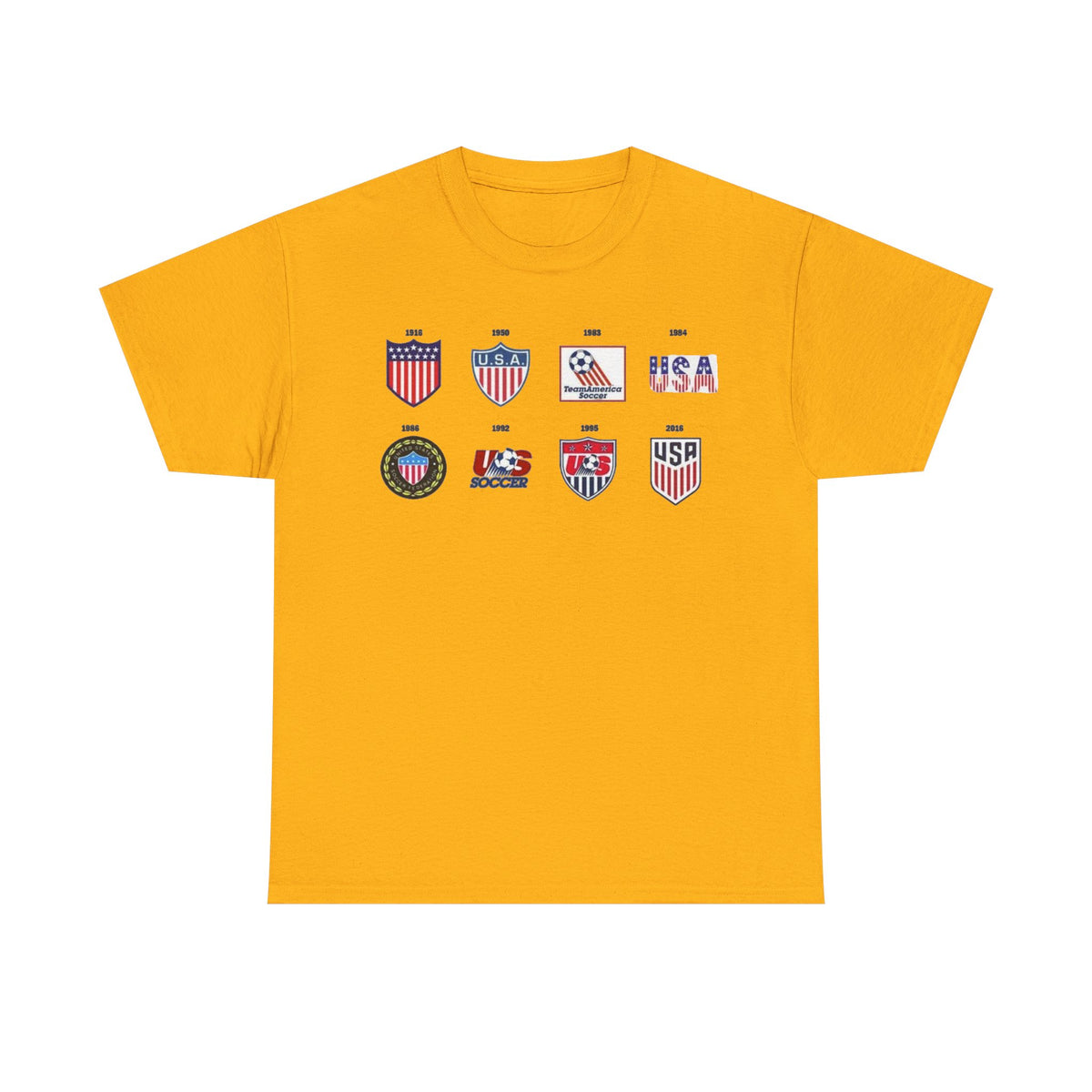 USA Soccer Logos Graphic Tee — Retro American Soccer Logo T‑Shirt