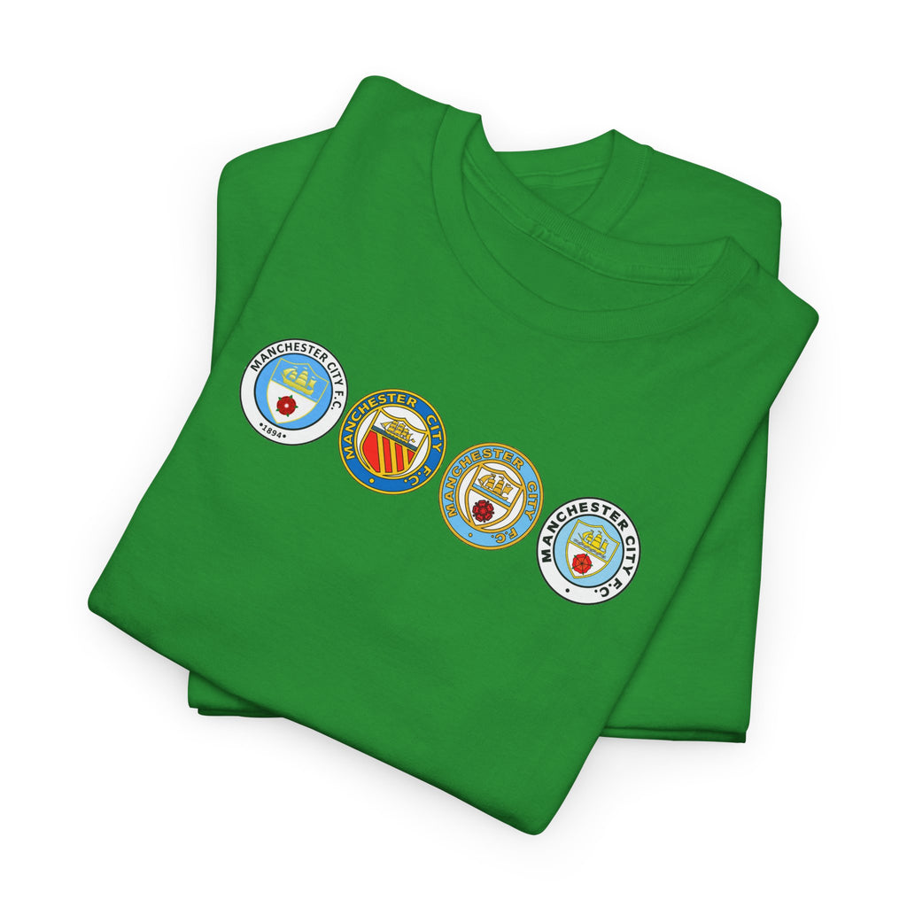 Man City Retro Crest Inspired Cotton T-Shirt