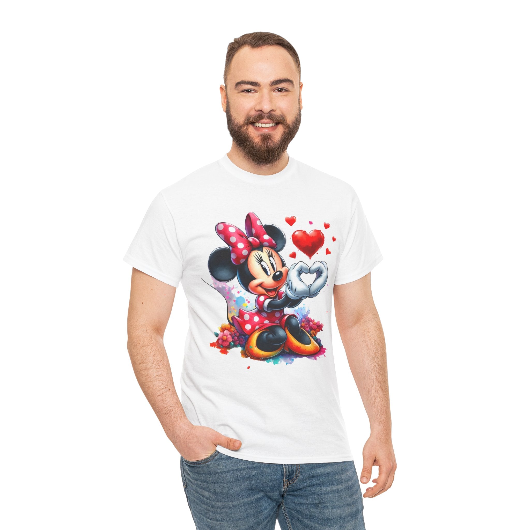 Minnie Mouse Heart Tee — Cute Valentine’s Graphic T-Shirt