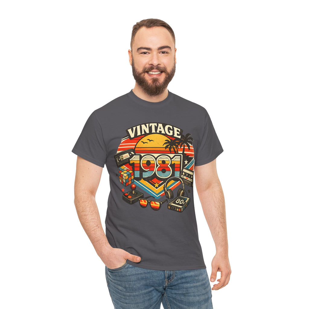 Vintage 1981 Retro Tee — 80s Nostalgia Graphic T-Shirt