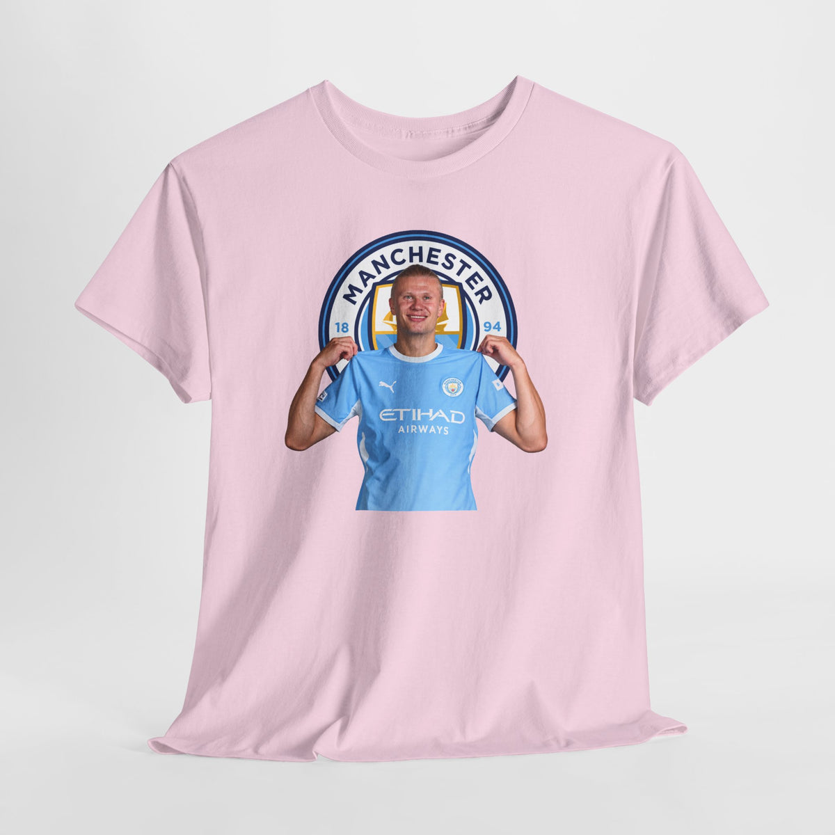Manchester City Erling Haaland Inspired Cotton T-Shirt Tee — Player Celebratory Graphic T-Shirt